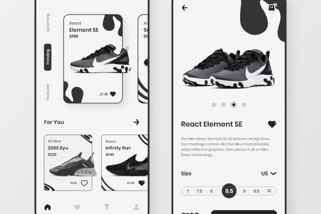 I will design intuitive app user interface