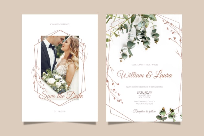 I will design invitation for wedding