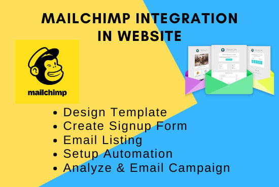 I will design mailchimp template automation landing page campaign listing and marketing