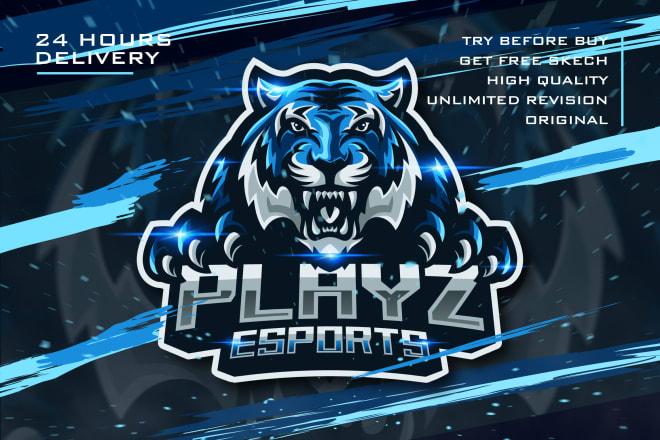 I will design mascot logo for twitch, youtube, esports team, clan
