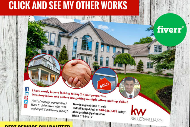 I will design modern real estate postcard