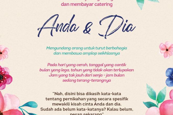 I will design online wedding invitation
