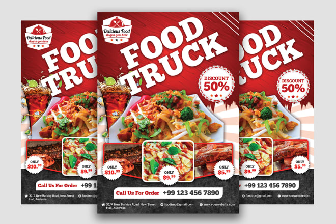 I will design restaurant food flyer or poster