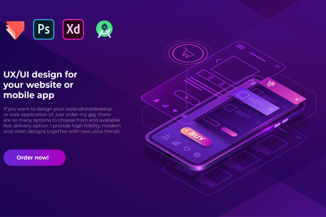 I will design the best landing, website or mobile ui ux