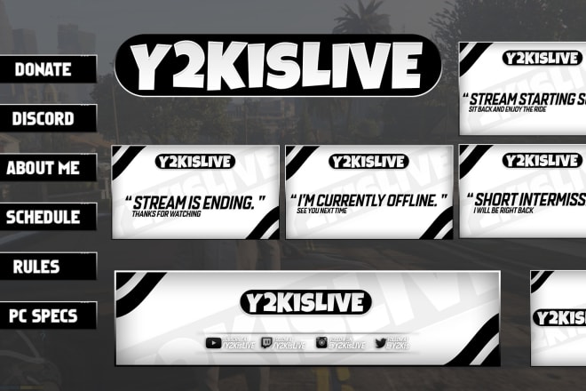 I will design twitch animated overlay and logo