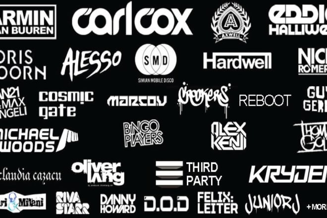 I will design typography dj rap,rock,band,music logo