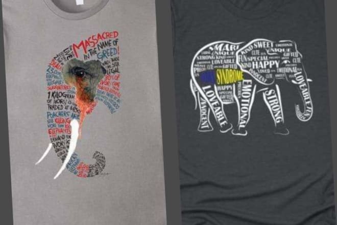 I will design typography word cloud t shirts and art in any shape