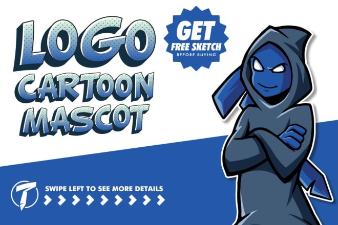 I will design unique cartoon, character, mascot logo