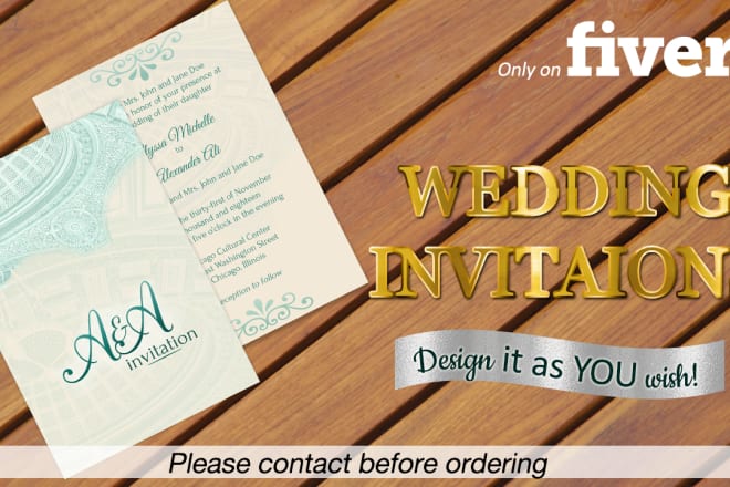 I will design your wedding invitations