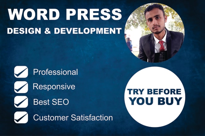 I will develop a fully responsive custom wordpress website with full modern design
