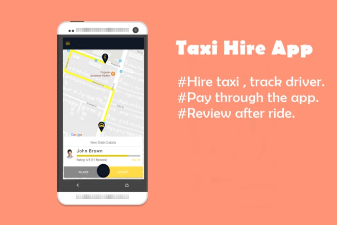 I will develop uber type taxi hire app