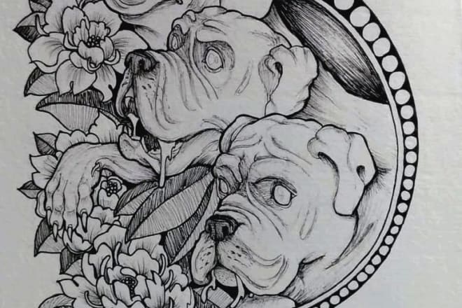 I will do a hand drawn custom tattoo design for you