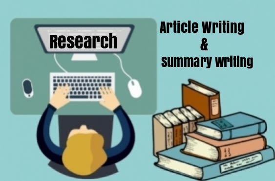 I will do article writing, research and summaries in english