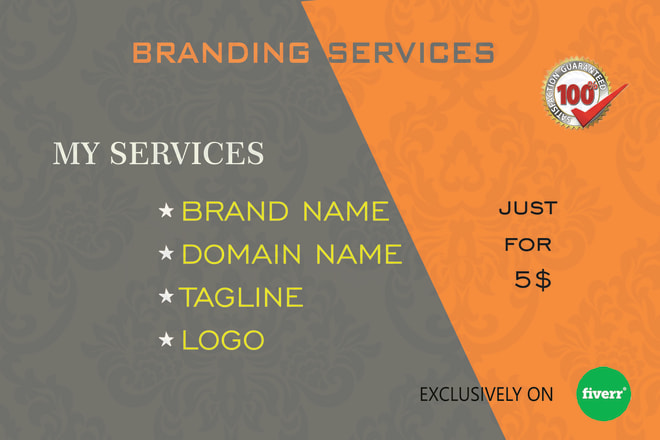 I will do branding services,business name, company name, domain name
