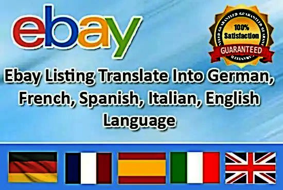 I will do ebay listing in german with targeted product