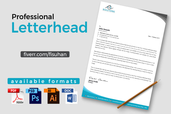 I will do editable letterhead design