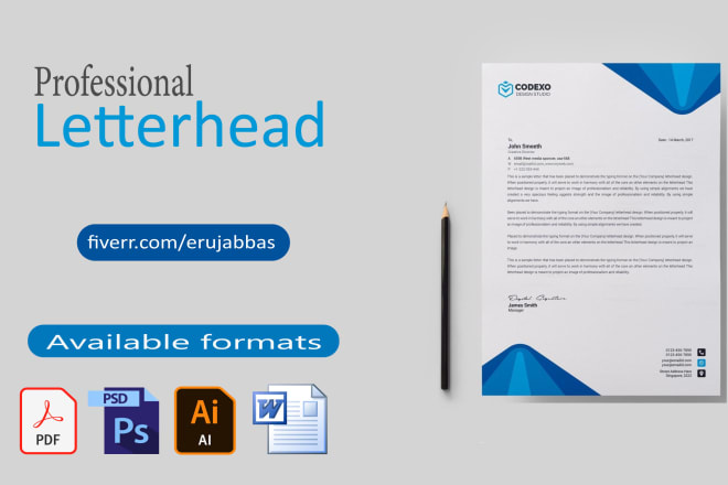 I will do editable letterhead design