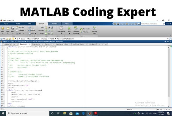 I will do projects related to matlab coding
