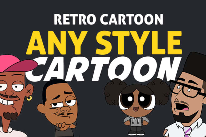 I will draw a portrait in any cartoon style of retro cartoon