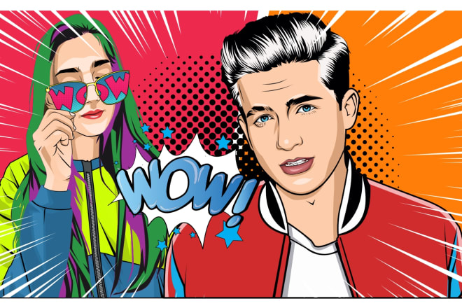 I will draw pop art portraits from your photo