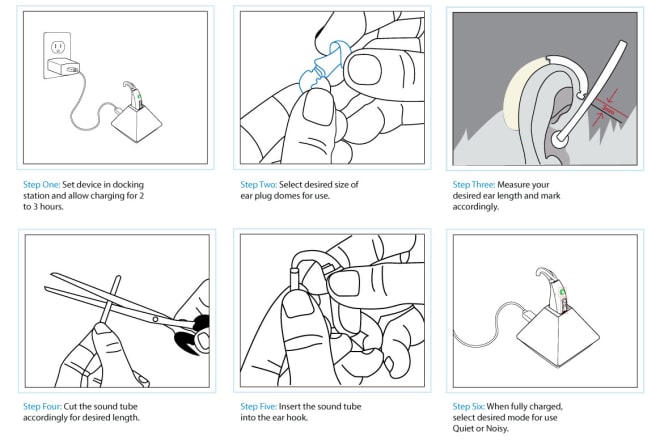 I will draw vector line art line drawing, instruction manual