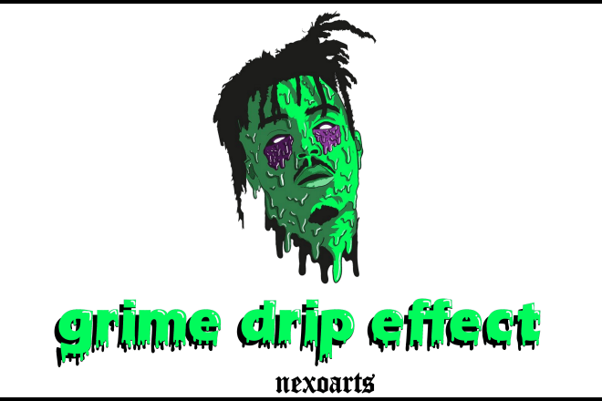 I will draw your face in a grime drip style