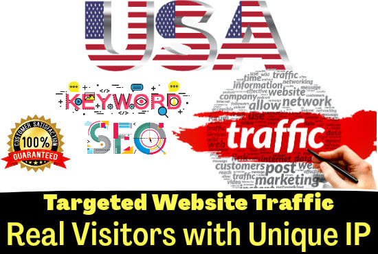 I will drive usa target website traffic and daily website visitors