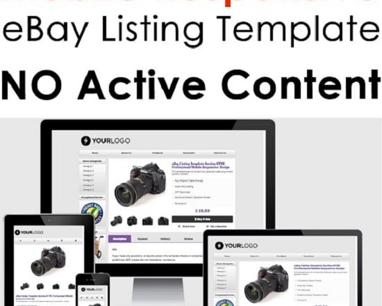 I will ebay listing template auction HTML mobile responsive design