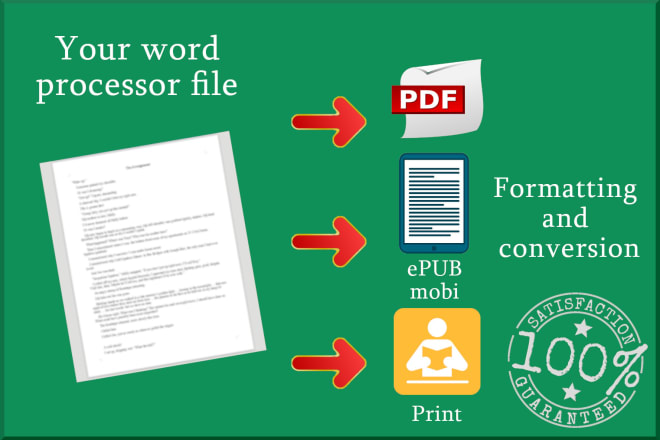 I will format your book document for PDF epub mobi or print