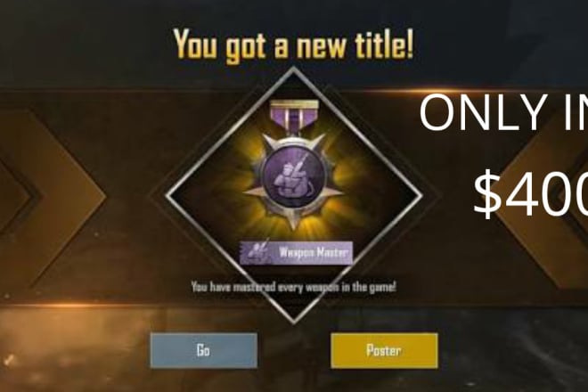 I will help you to get pubg mobile weapon master title