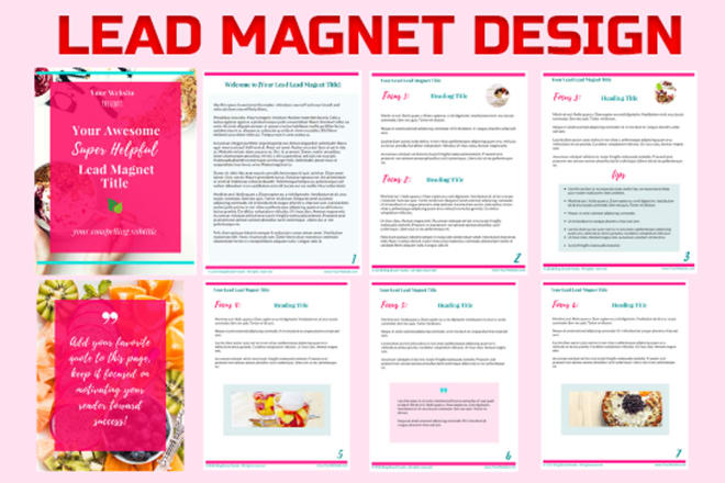 I will lead magnet design, kindle KDP design formatting