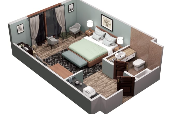 I will make 3d floor plan in sketchup