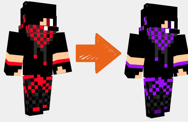 I will make a custom high quality minecraft skin or edit it