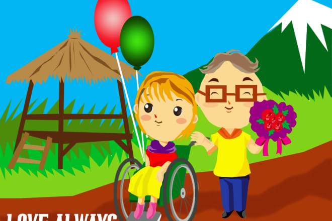 I will make illustration, cartoon, website design and layouts