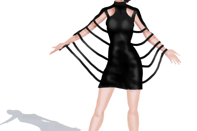 I will make intricate fashion illustrations in one day