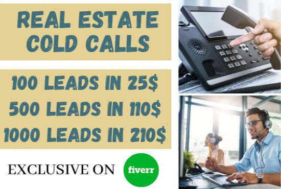 I will make real estate cold calls for you