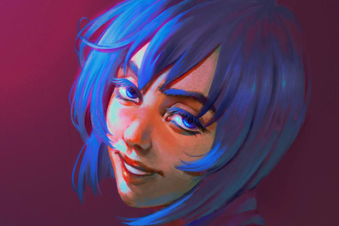 I will paint you any character in semi realistic anime style