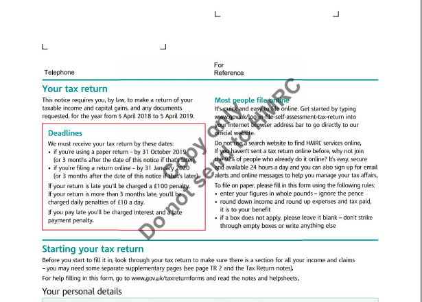 I will prepare and file your self assessment tax return sa100