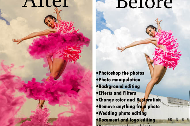 I will professionally photoshop your photo, retouching, editing and manipulating