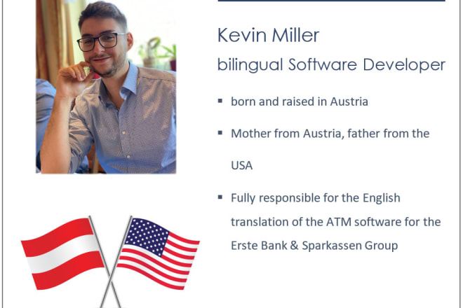I will professionally translate from german to english and vice versa