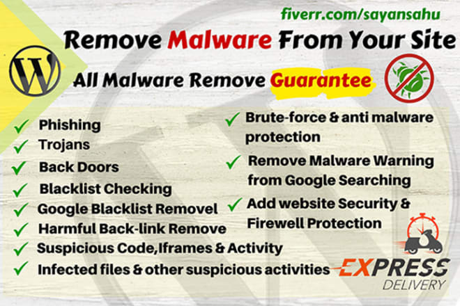 I will remove malware,fix hacked wordpress website,security