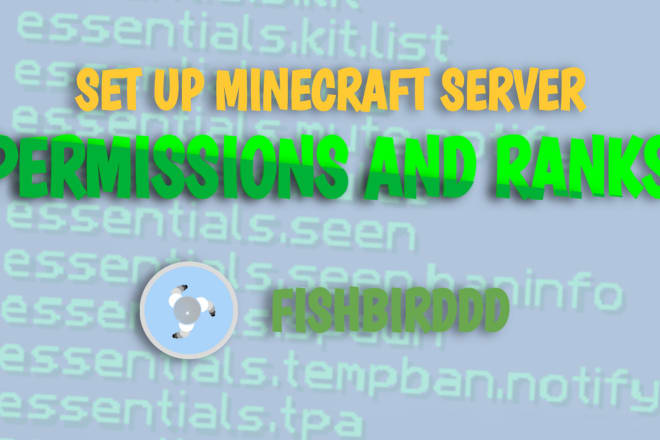 I will set up minecraft server permissions and ranks
