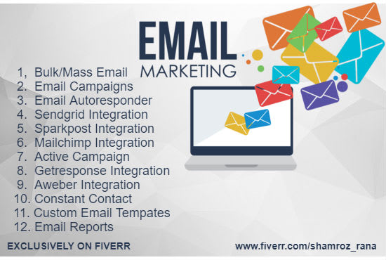 I will setup mass email campaigns,autoresponder and email marketing