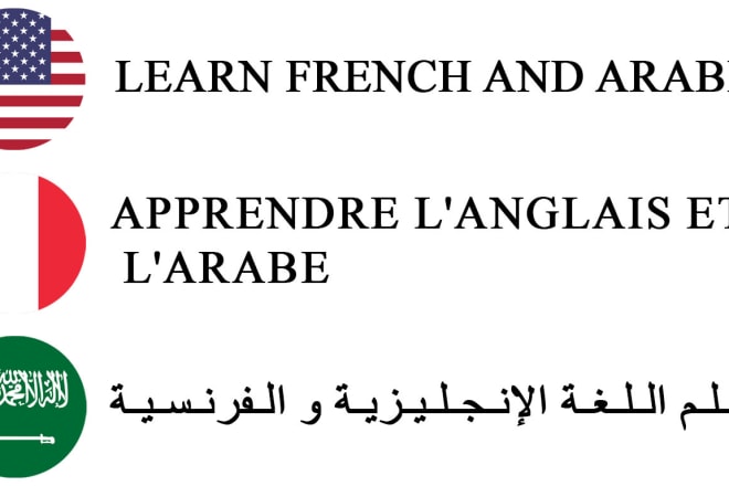 I will teach you english, french or arabic online