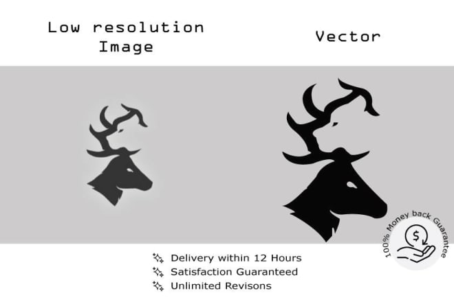 I will trace your logo, image to vector within 12 hours