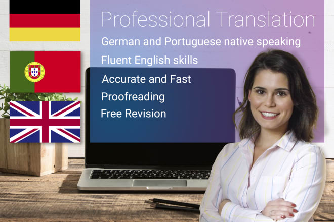 I will translate portuguese, german and english