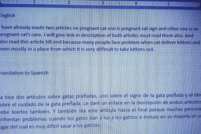 I will translate spanish into english and viceversa