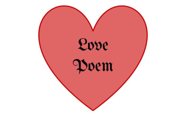 I will write a love poem for you