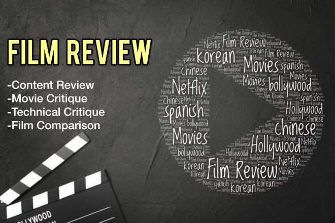 I will write an article or review about film, movie, tv series