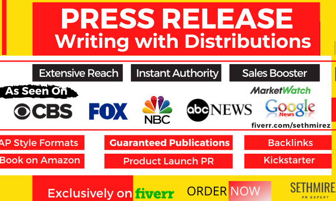 I will write press release with press release distribution